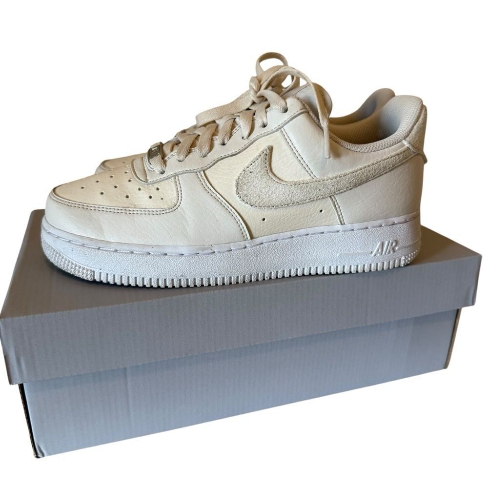 Womens Nike Air Force 1 Low '07 Essential Cream Ivory  Size 8  Sneakers Shoes